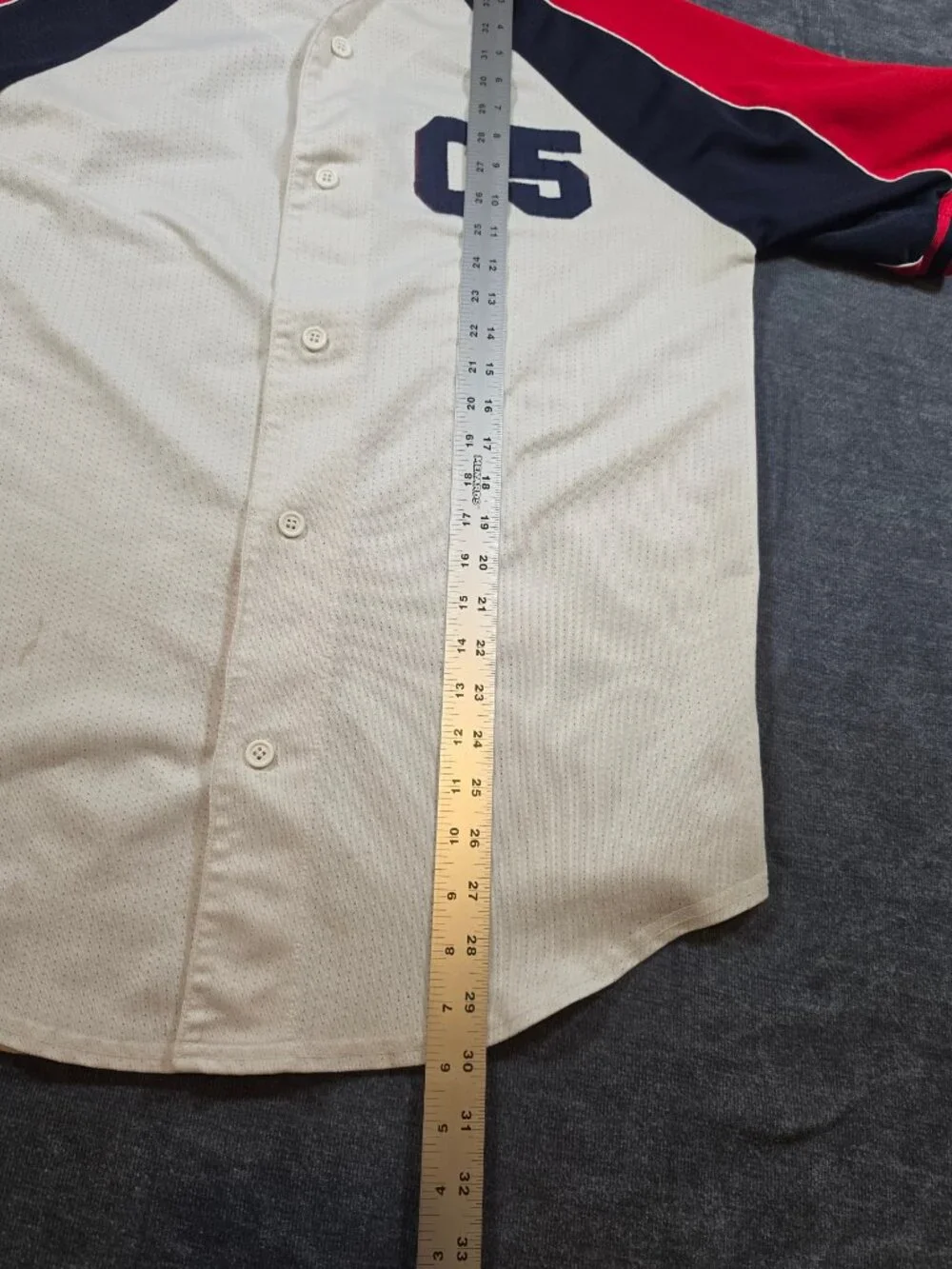 Baseball Jersey Red and Navy Raglan Sleeves 05